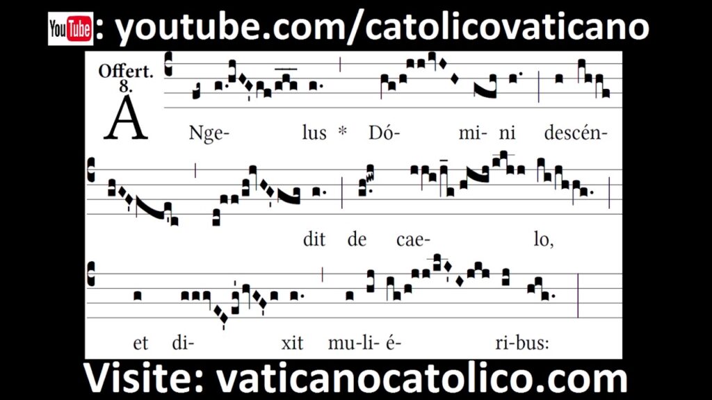 Angelus en gregoriano con punctum cuadratum