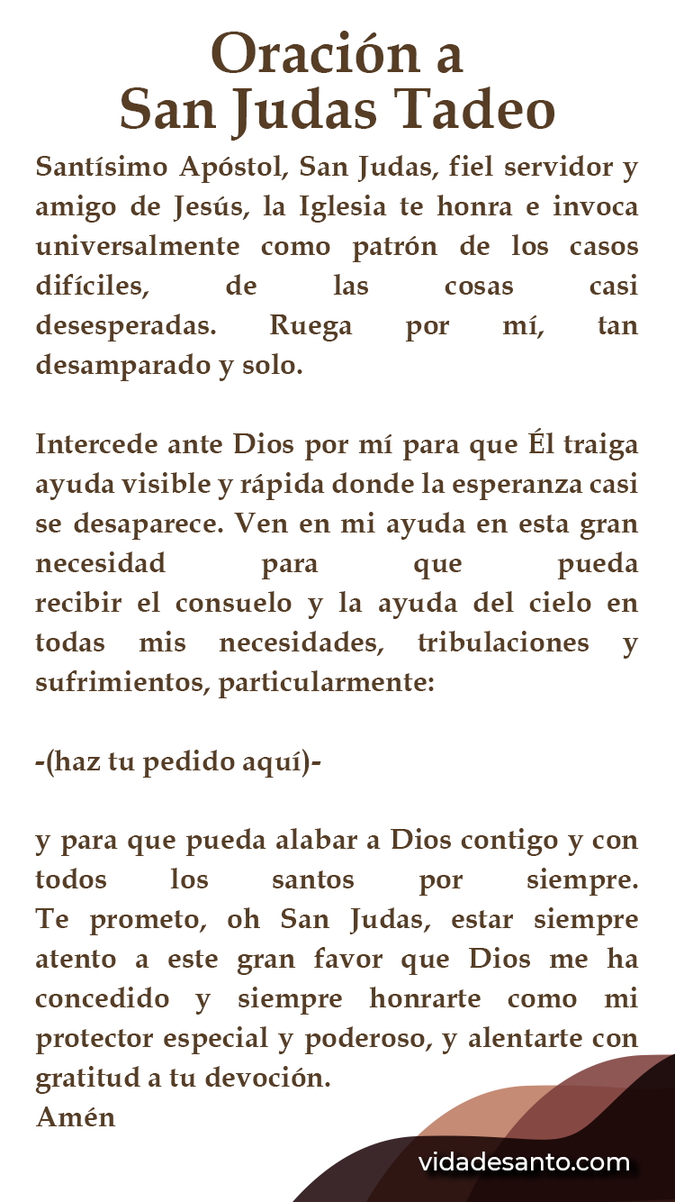 Oración a San Judas Tadeo milagrosa